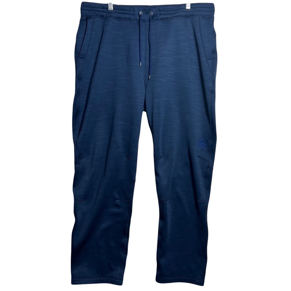 Stio Mens Turpin Fleece Pants Navy Blue Heather Joggers XXL 2107 Jackson Hole